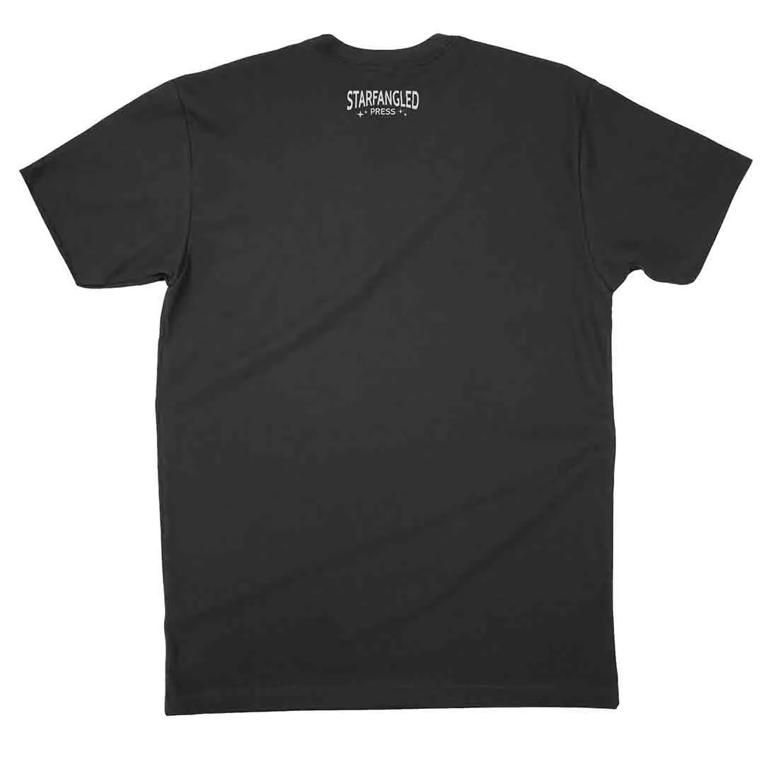(20% Off) Adult Crew Neck* - Cosmic Fox Charcoal Grey Tee (XS - 2X) by Starfangled Press