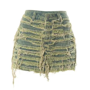 All Strung Up Denim Skirt