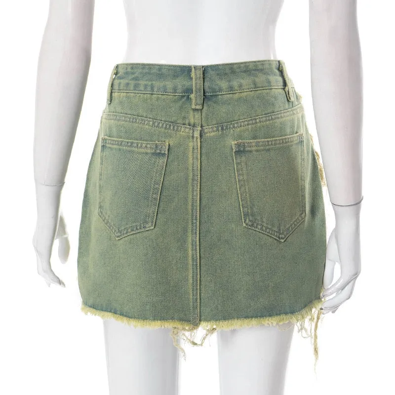 All Strung Up Denim Skirt