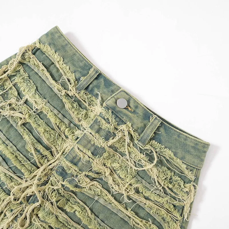 All Strung Up Denim Skirt