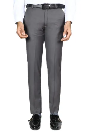 Beige Wash & Wear Regular Fit Trouser