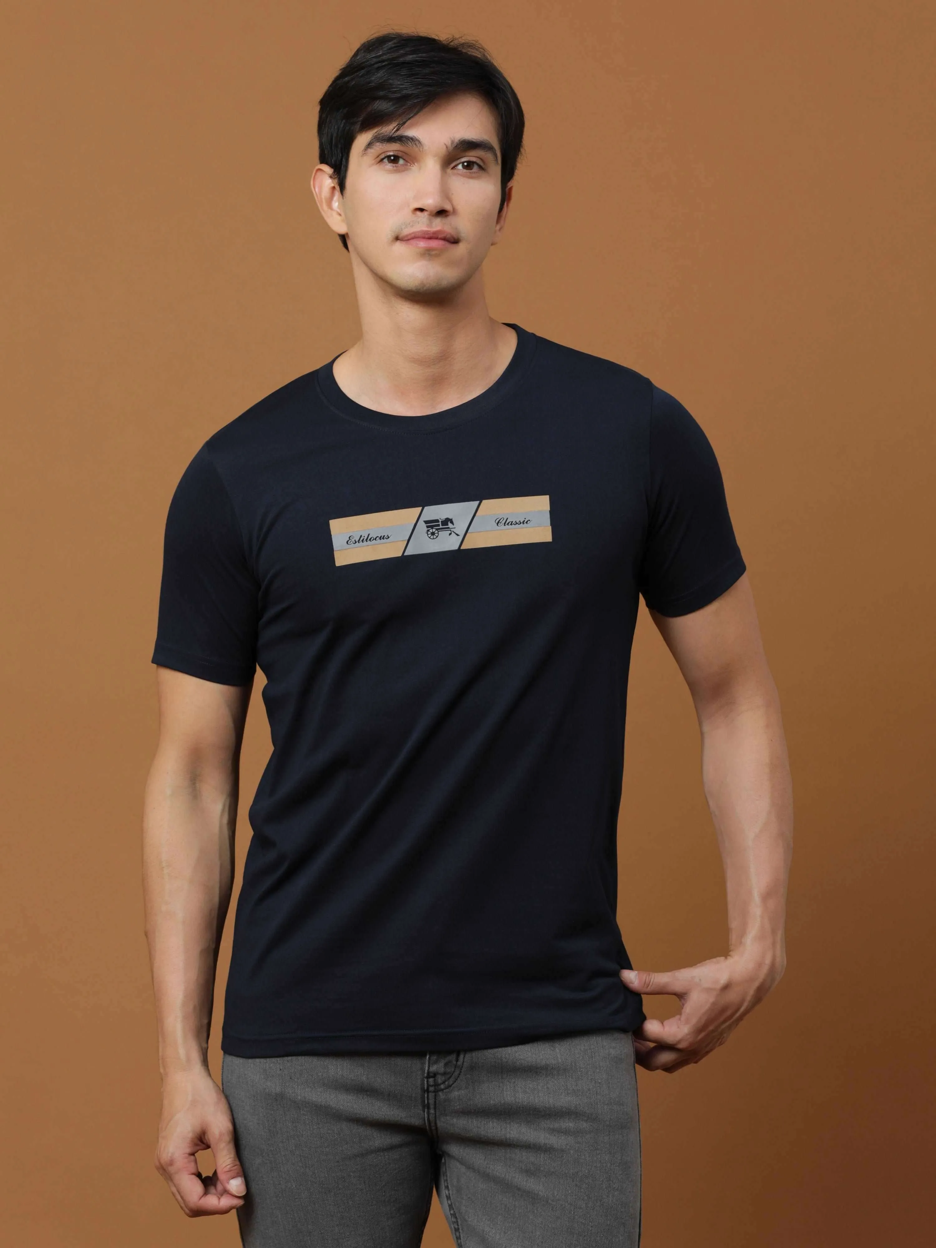 Black Classic Hd Printed T Shirt