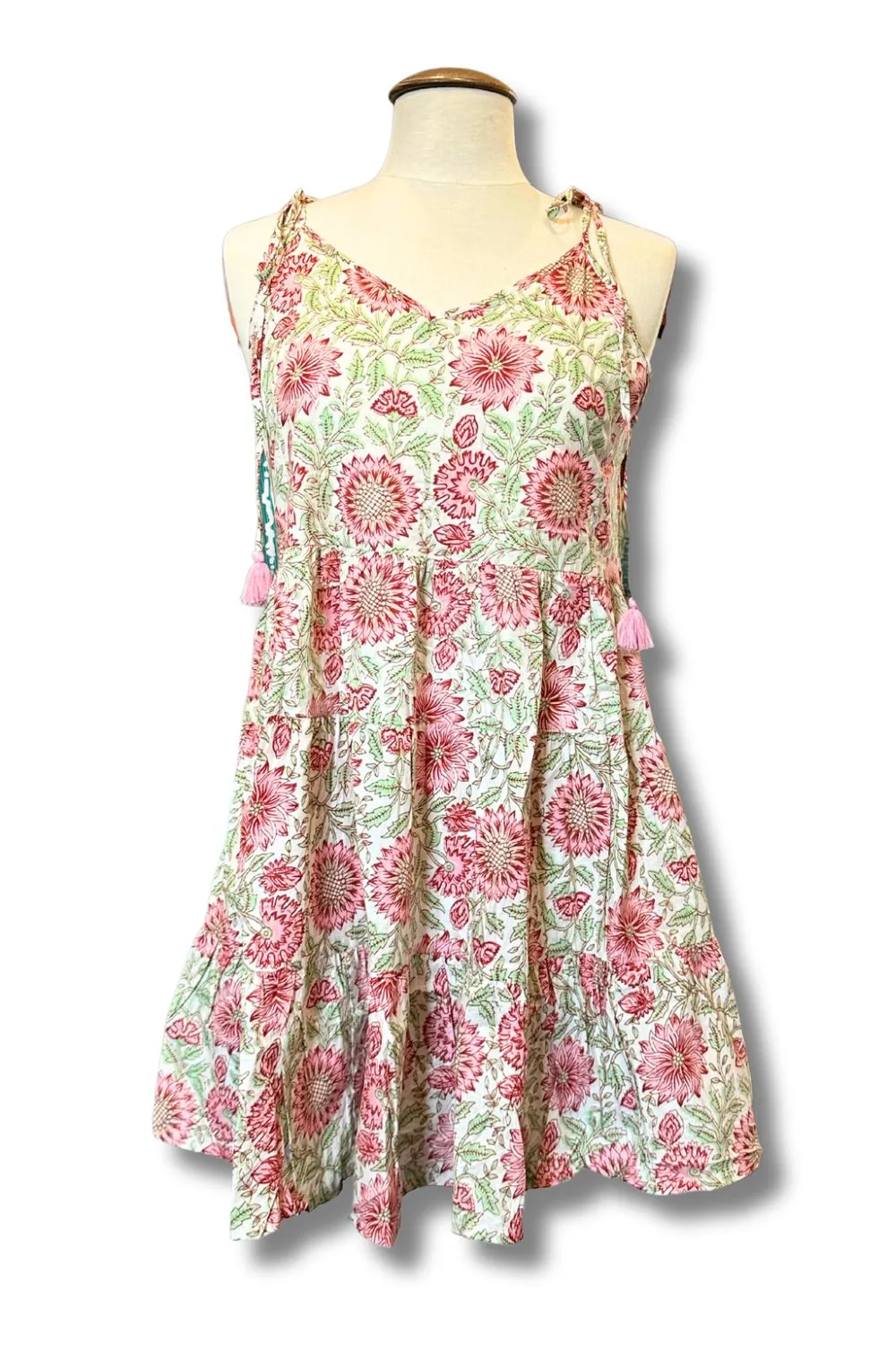 block print sun dress