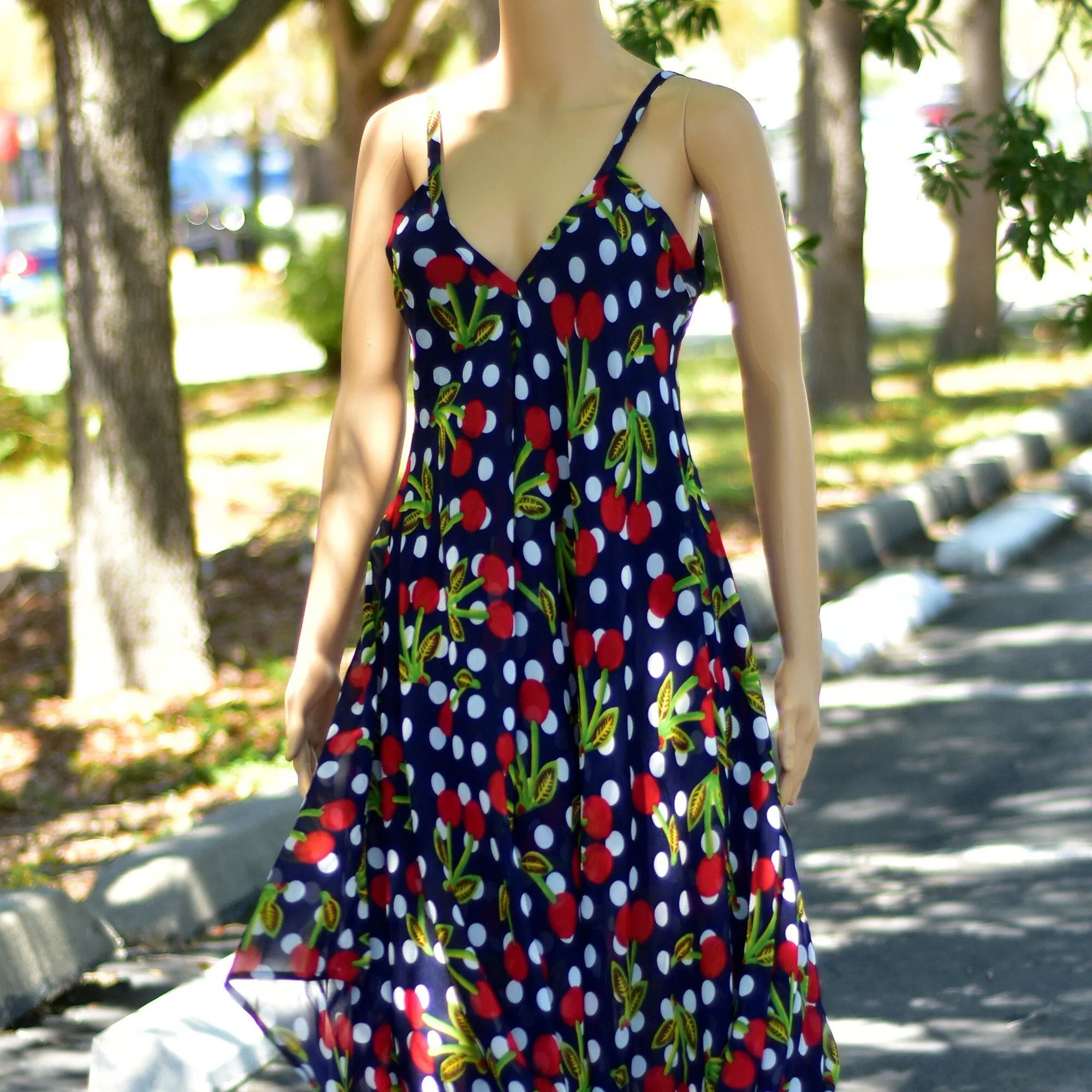 Bohemian V-Neck Chiffon Floral Geometric Print Long Sundress Shark bite Hem Dress Spaghetti Strap Dress Plus Size Dress