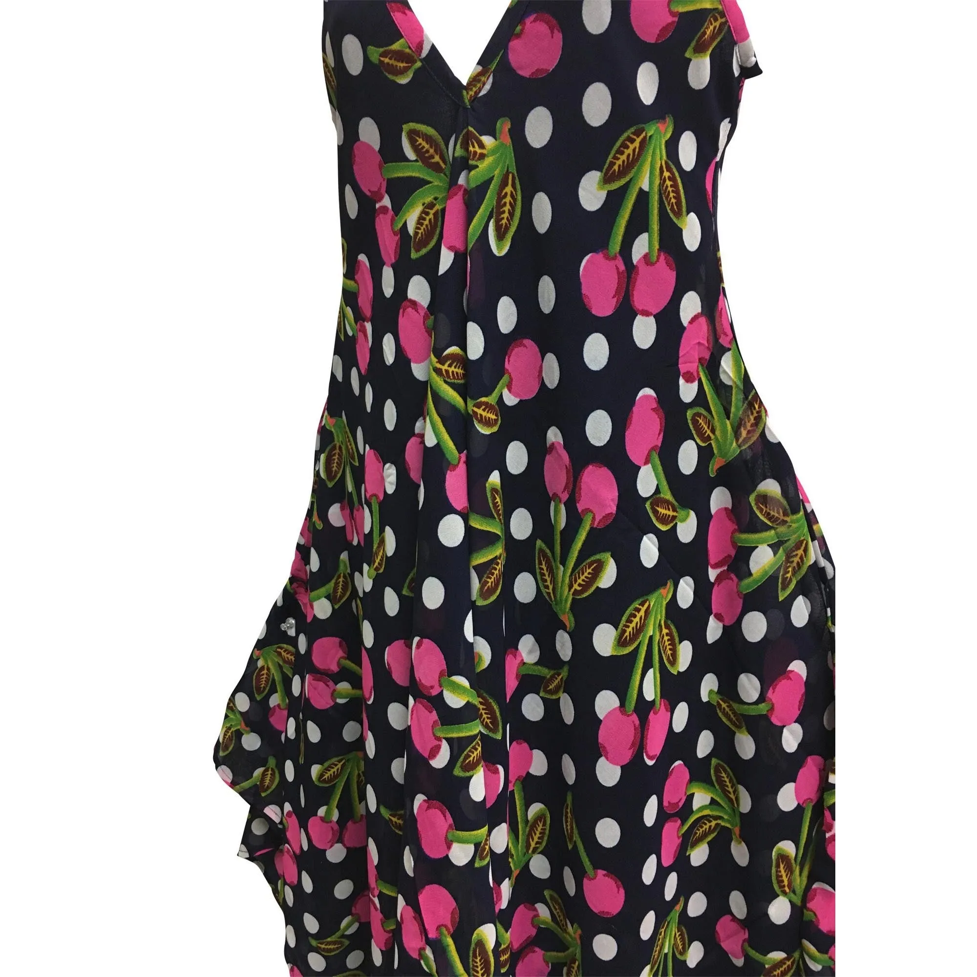 Bohemian V-Neck Chiffon Floral Geometric Print Long Sundress Shark bite Hem Dress Spaghetti Strap Dress Plus Size Dress