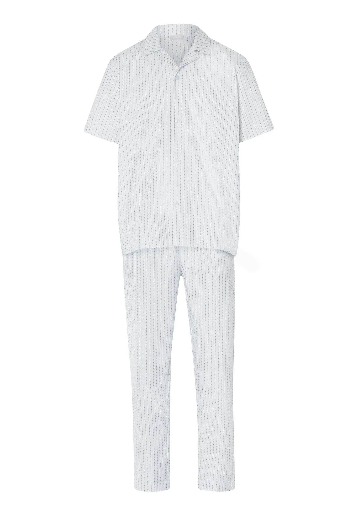 Carl Button Front Cotton Pajama Set | Hanro Stripe 75766-2874