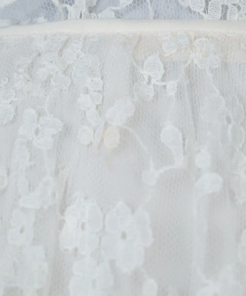 Chloe White Silk Lace Blouse sz 10