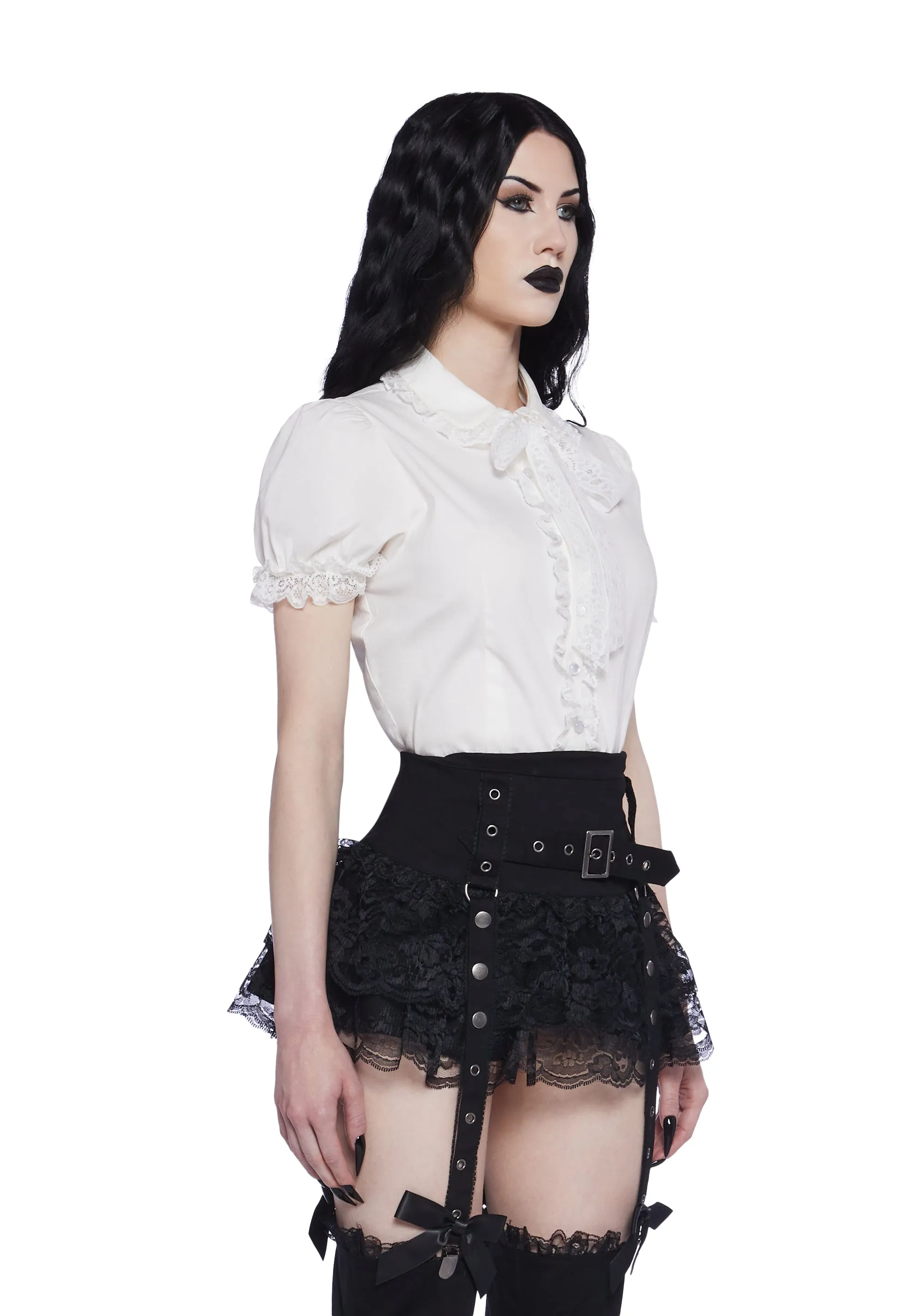 Coveted Darling Poplin Blouse - White