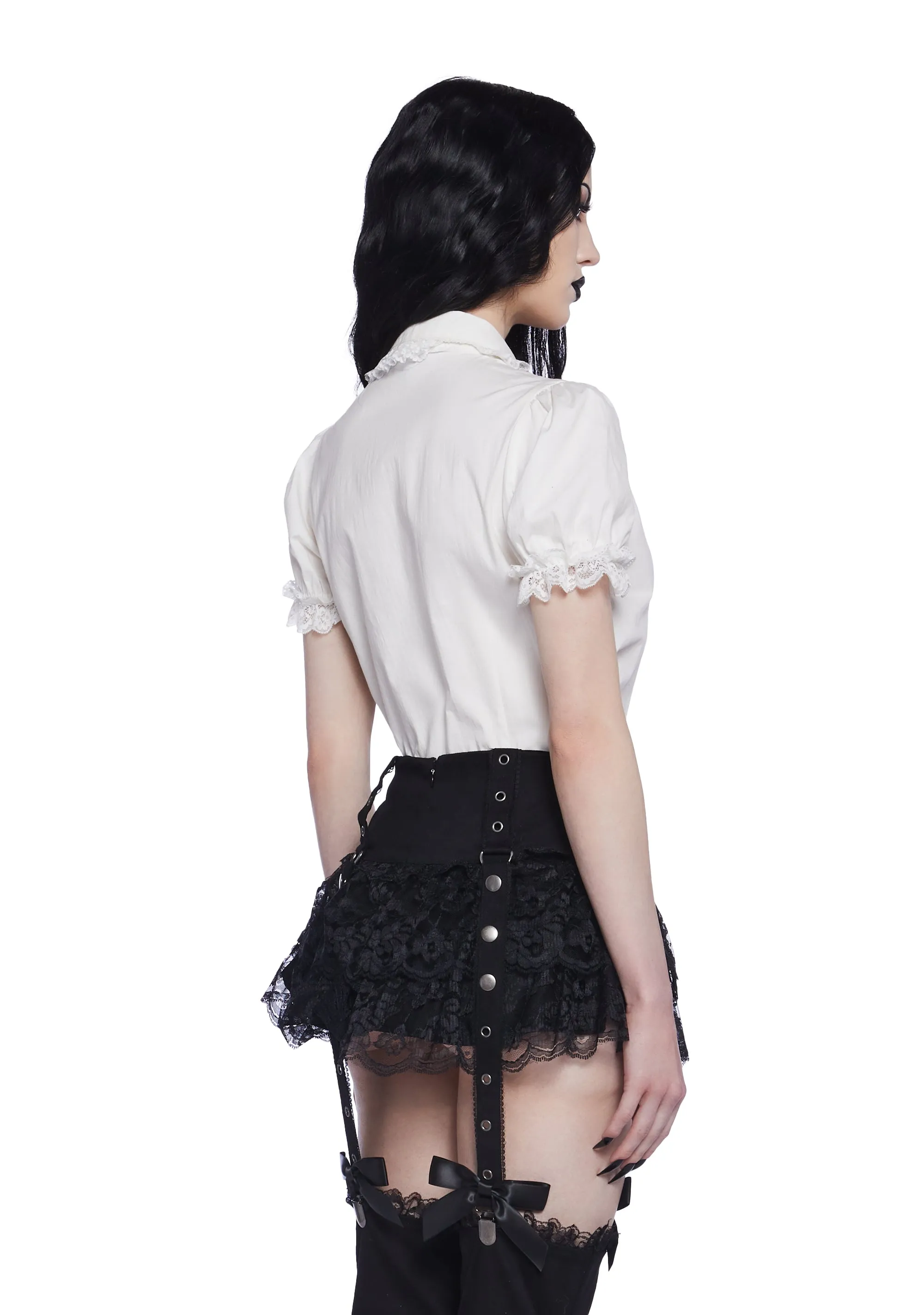 Coveted Darling Poplin Blouse - White