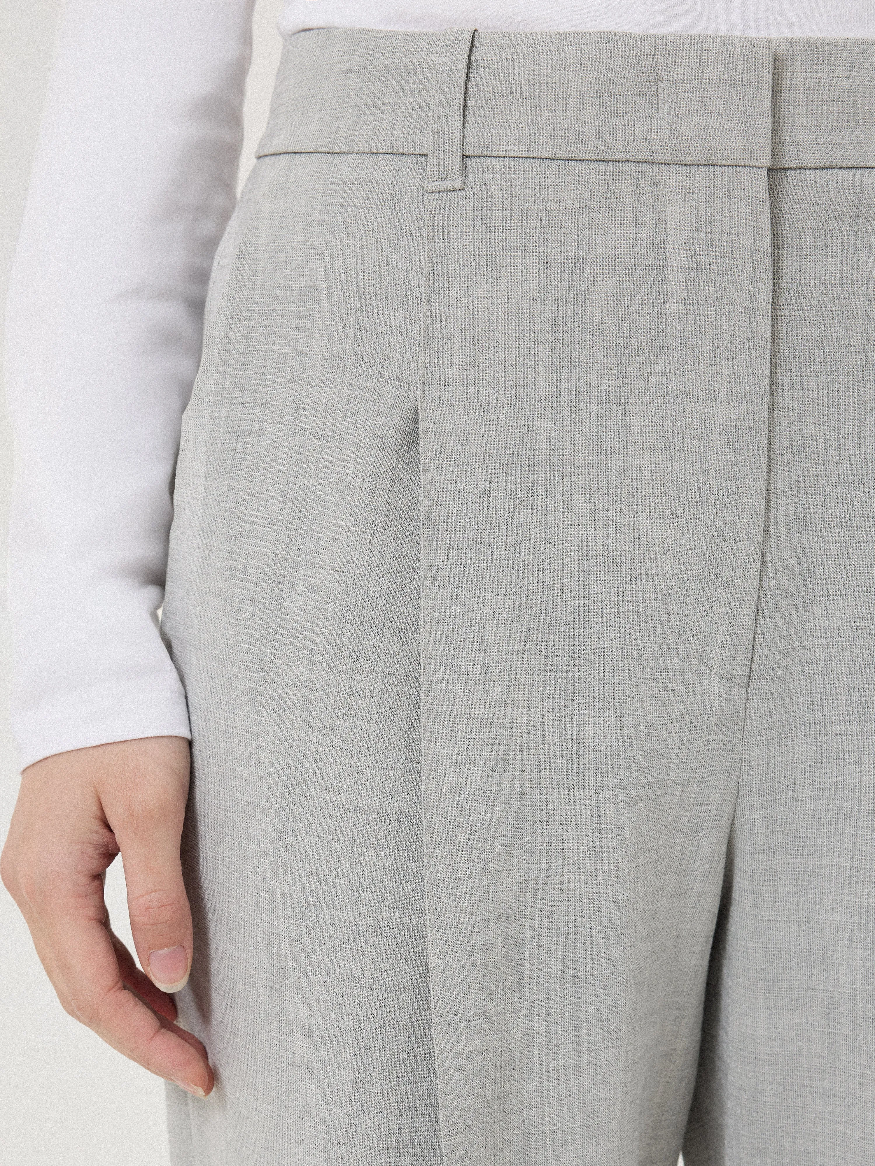 Dexter Crosshatch Tux Trouser | Grey
