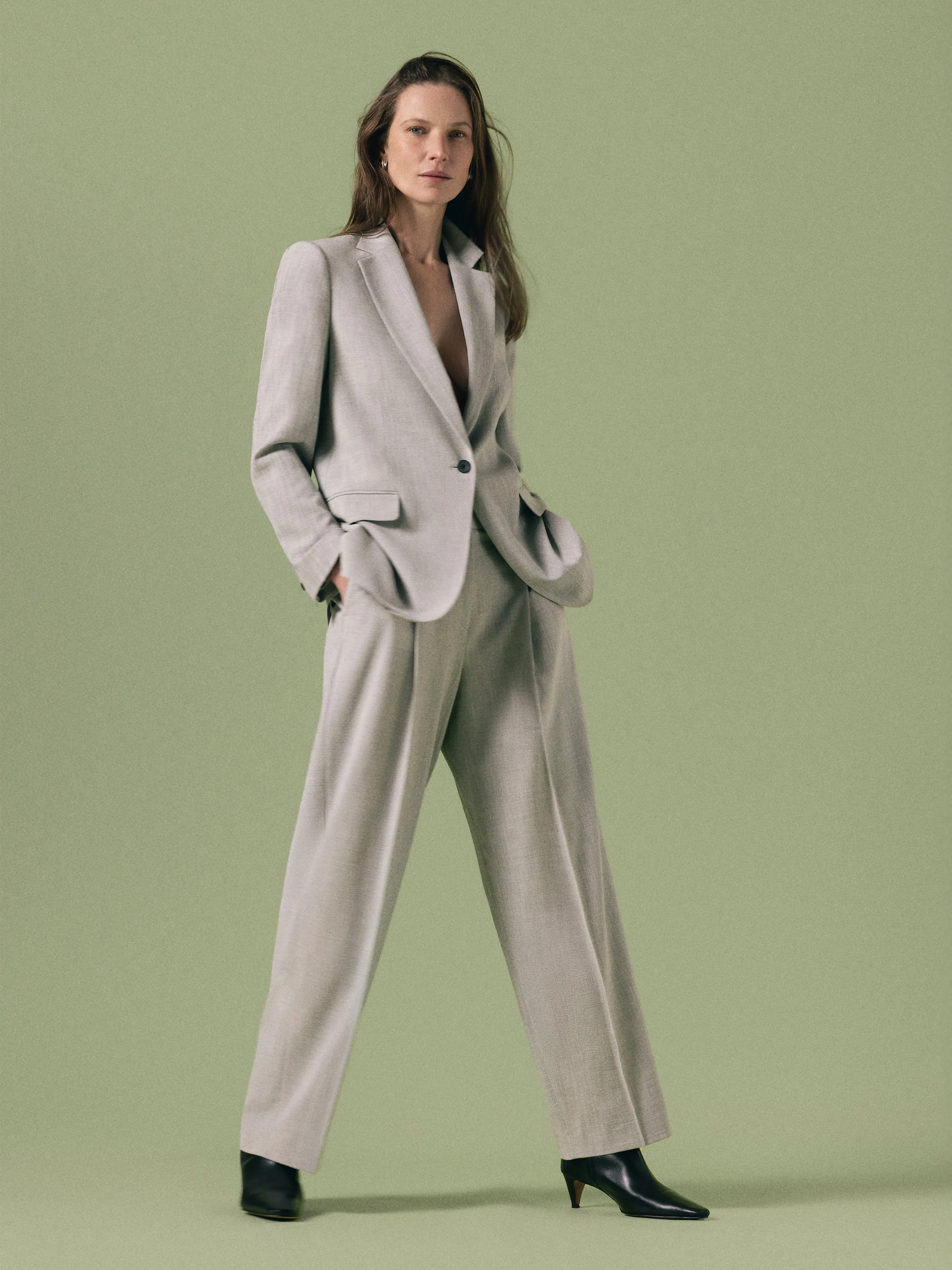 Dexter Crosshatch Tux Trouser | Grey