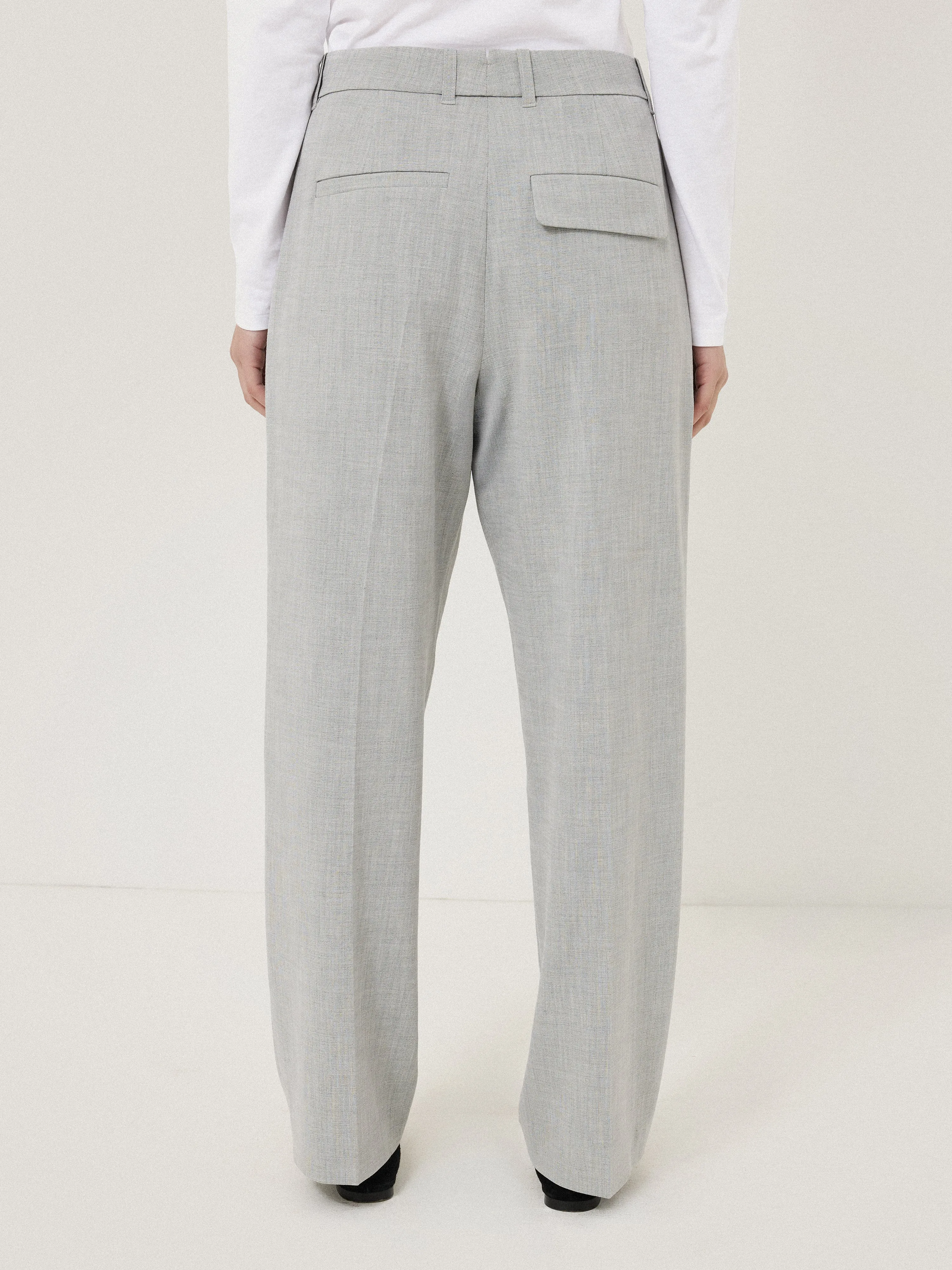 Dexter Crosshatch Tux Trouser | Grey