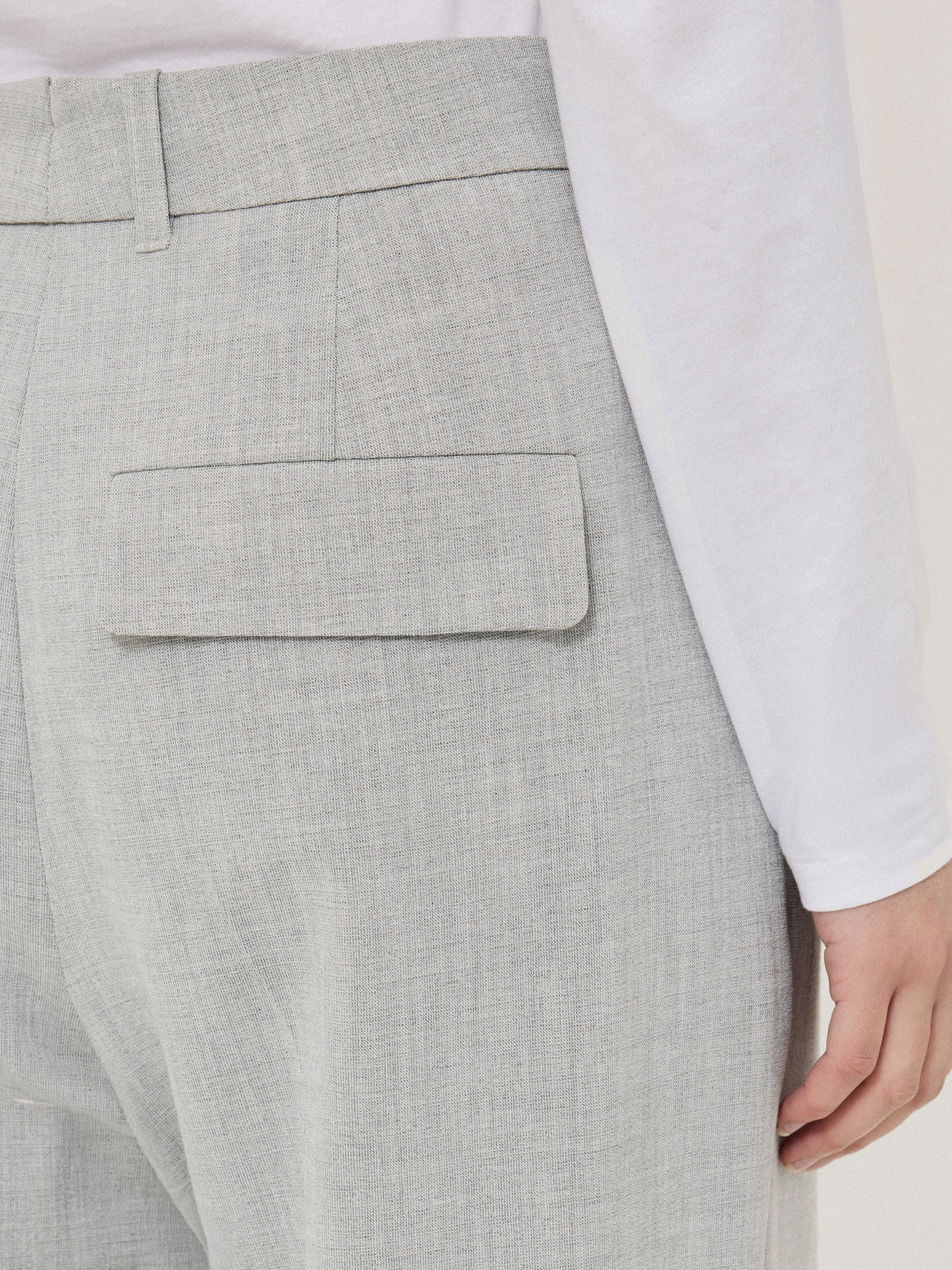 Dexter Crosshatch Tux Trouser | Grey