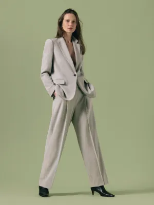 Dexter Crosshatch Tux Trouser | Grey