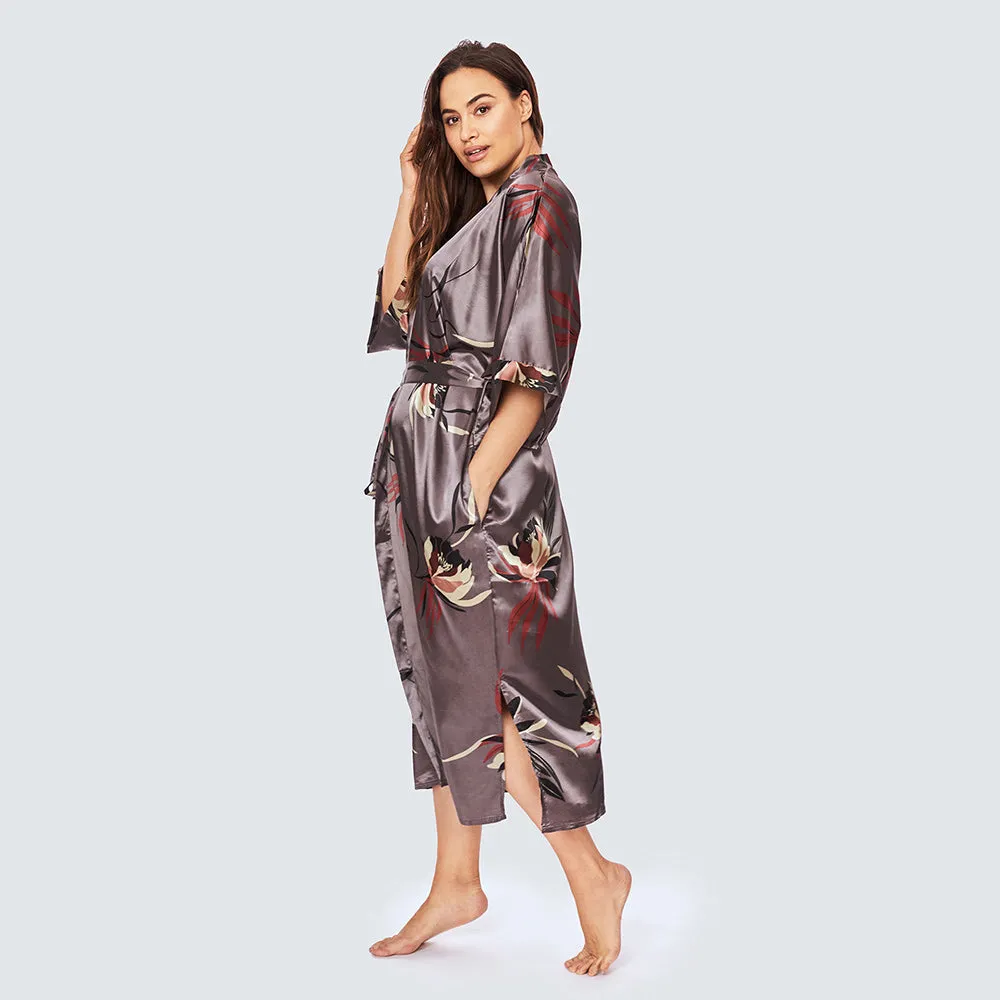 Hana Kimono Long Robe (Plus Size)