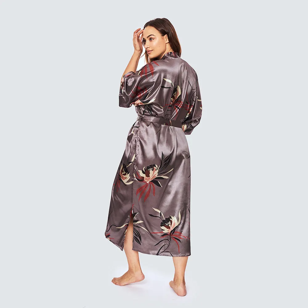Hana Kimono Long Robe (Plus Size)