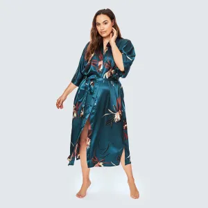 Hana Kimono Long Robe (Plus Size)