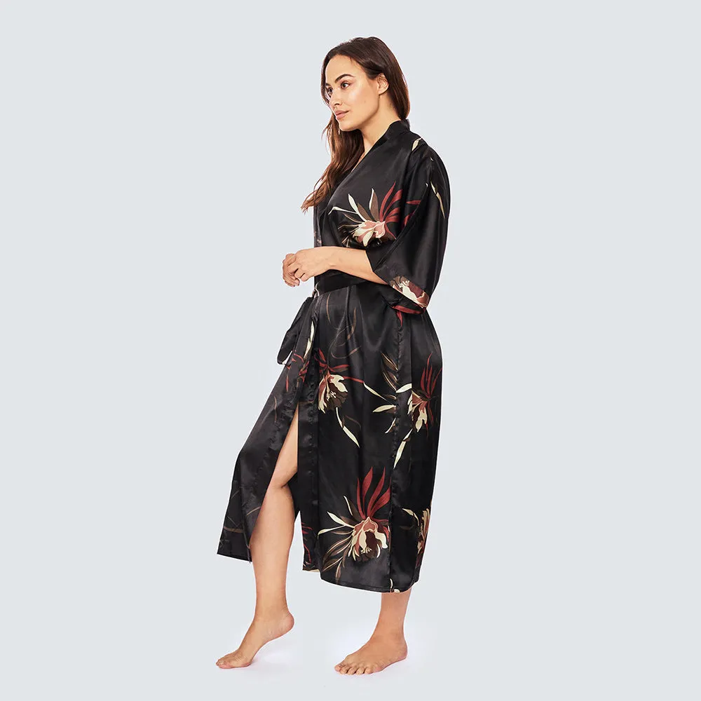 Hana Kimono Long Robe (Plus Size)