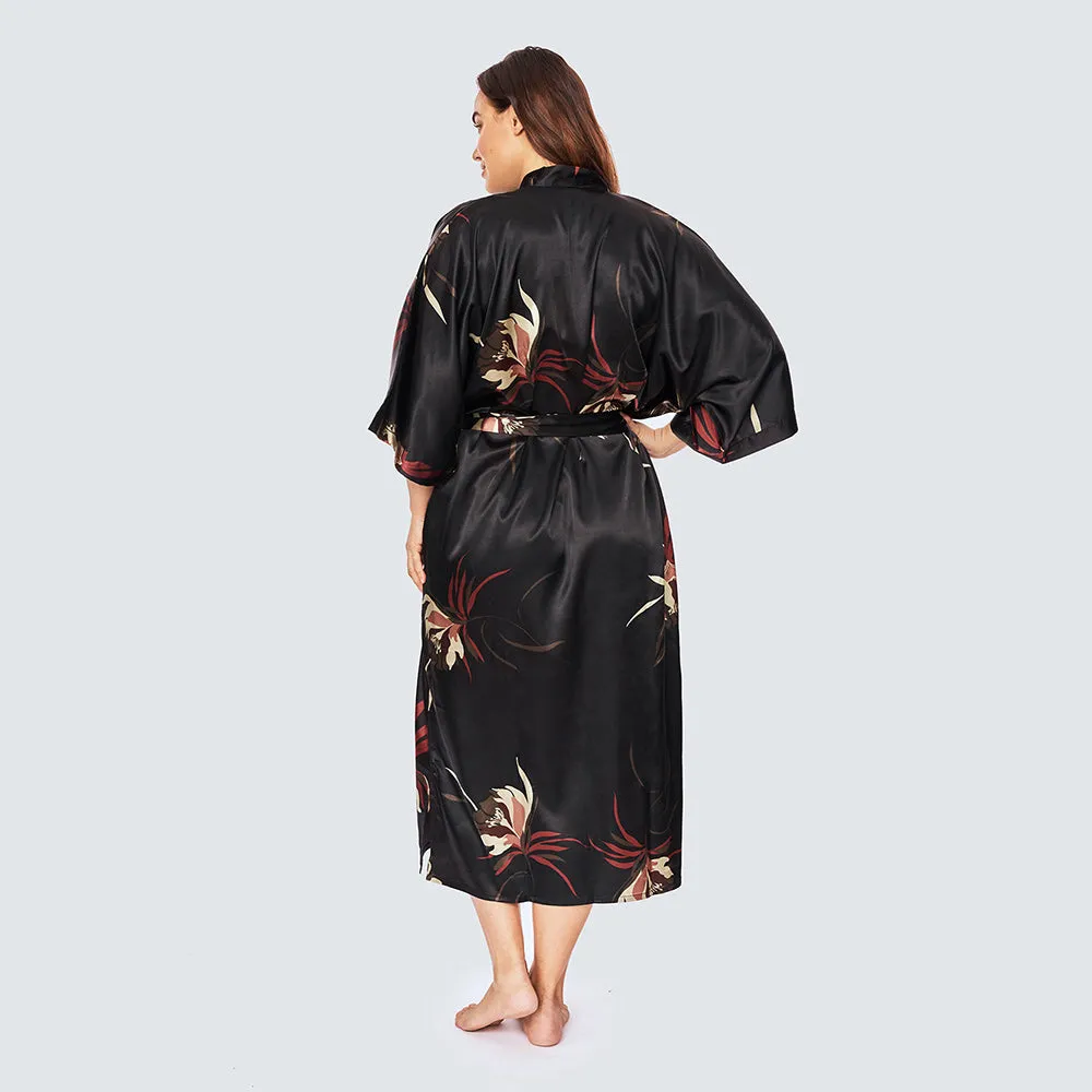 Hana Kimono Long Robe (Plus Size)