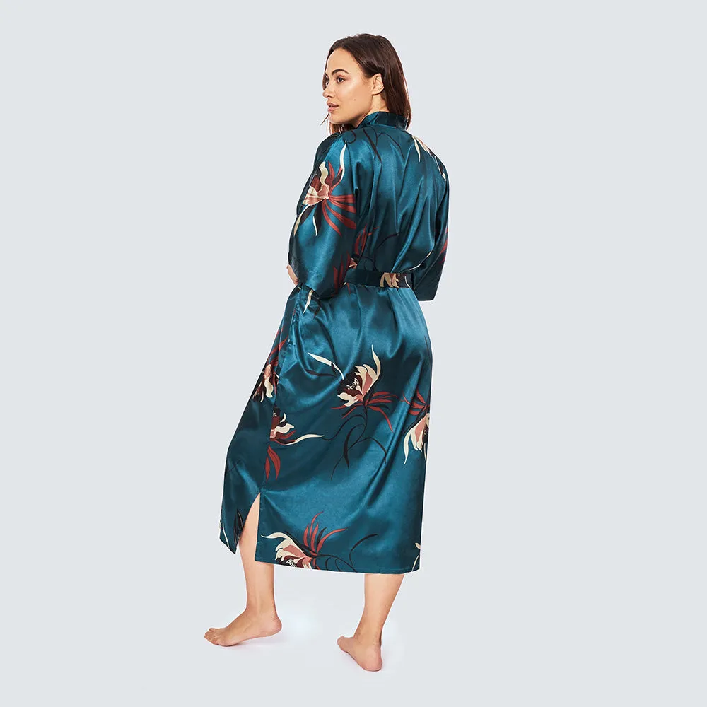 Hana Kimono Long Robe (Plus Size)