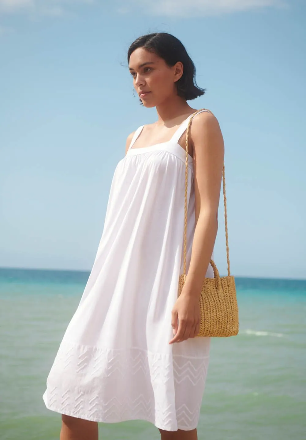 Hanro Vivia Spaghetti Dress | WHITE