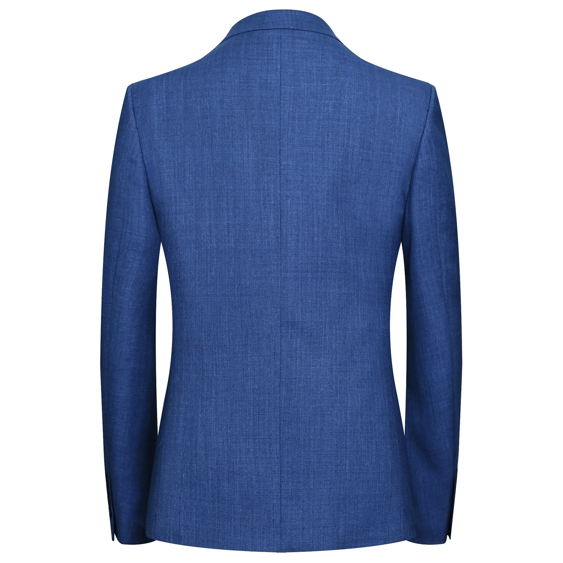 Men’s Casual Slim Fit Blue Suit – Modern Single-Breasted Blazer