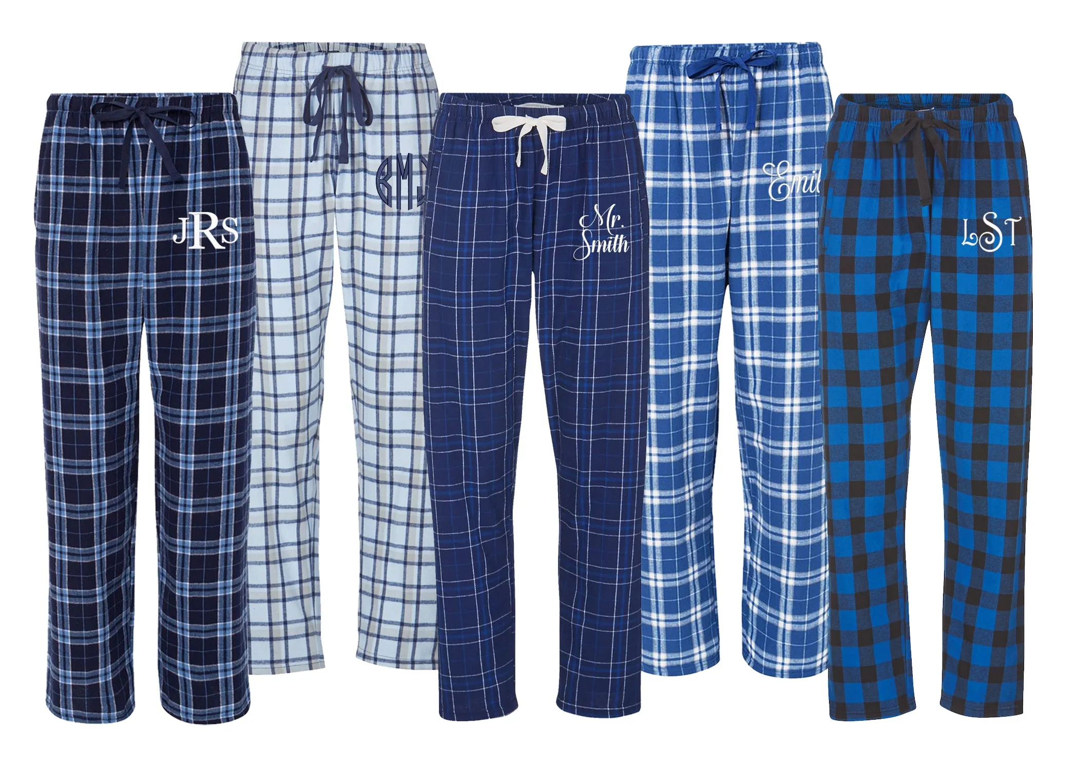 Monogrammed Christmas Holiday Flannel Pants
