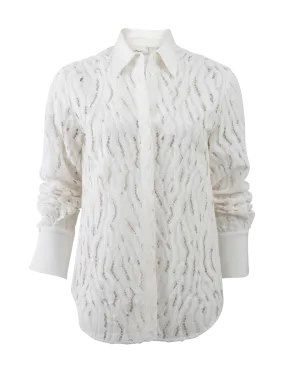 Silk And Lace Button Blouse