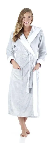 Sleepyheads Women’s Fleece Long Sleeve Robe Sherpa-Lined Hooded Bathrobe
