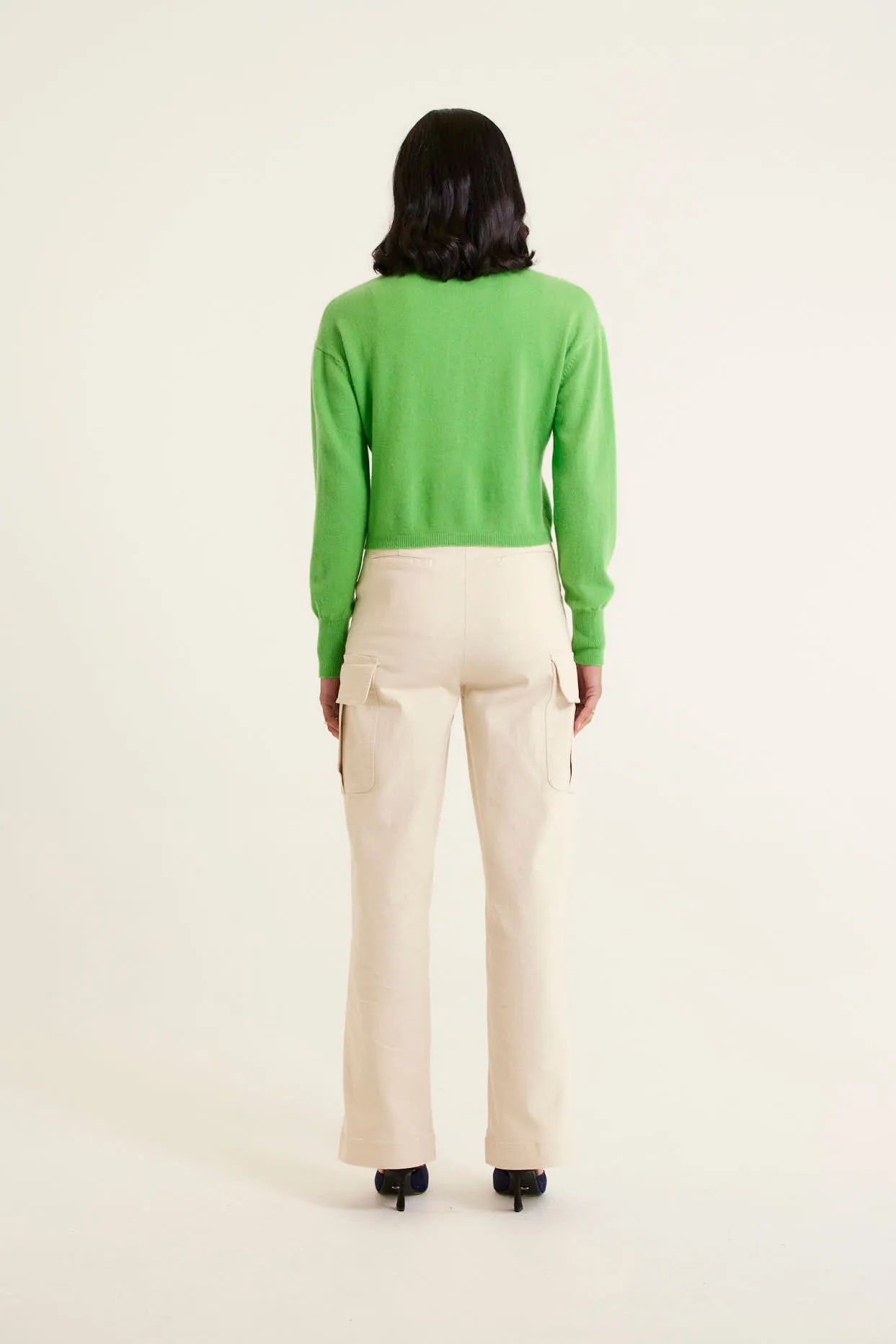 Sophia Cashmere Cardi In Burgeen