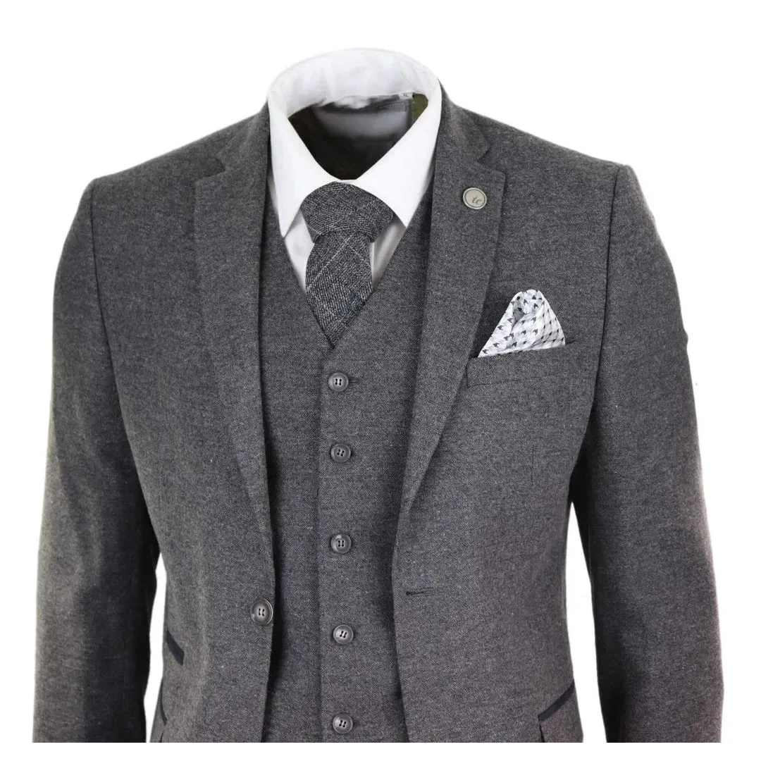 STZ23 - Men's Wool Tweed Suit 3 Piece Authentic 1920s Classic