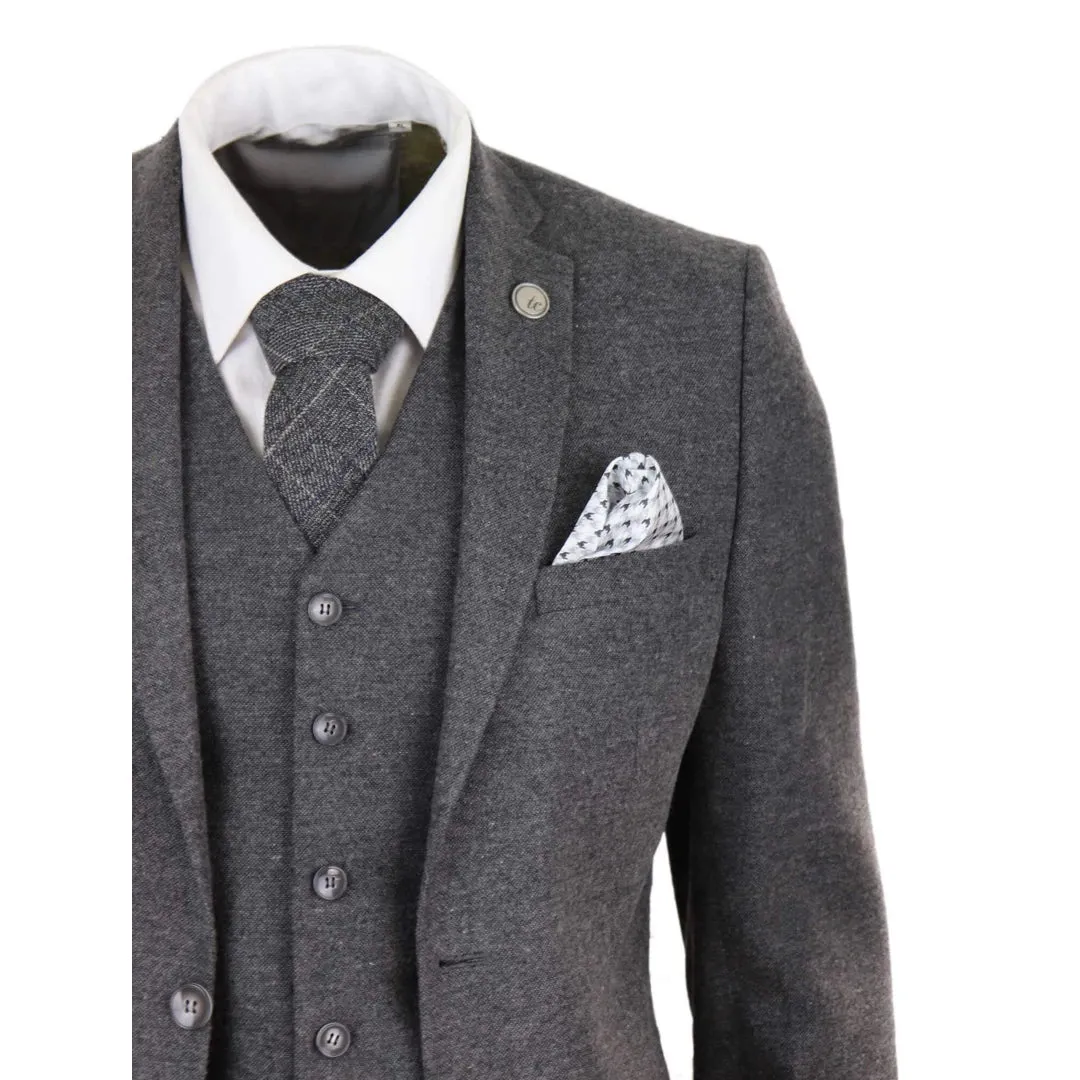 STZ23 - Men's Wool Tweed Suit 3 Piece Authentic 1920s Classic