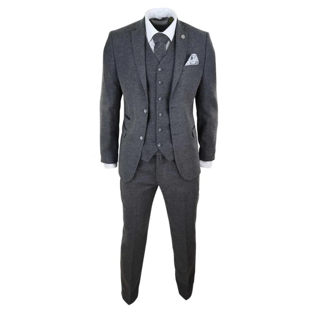 STZ23 - Men's Wool Tweed Suit 3 Piece Authentic 1920s Classic