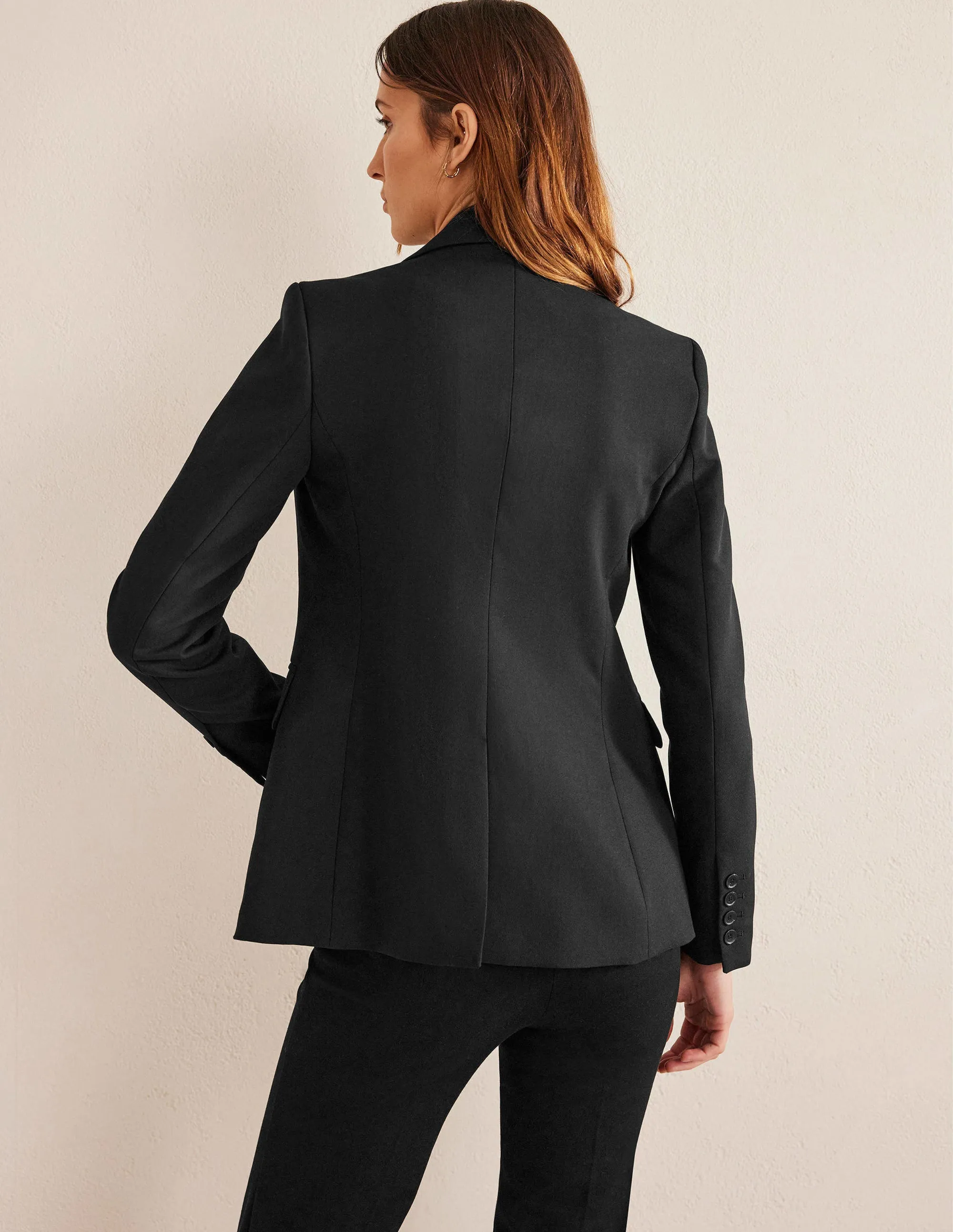 Tailored Suit Blazer-Black