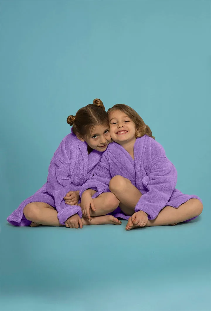 Velvety Soft Fleece Lavendar Robes for Boys