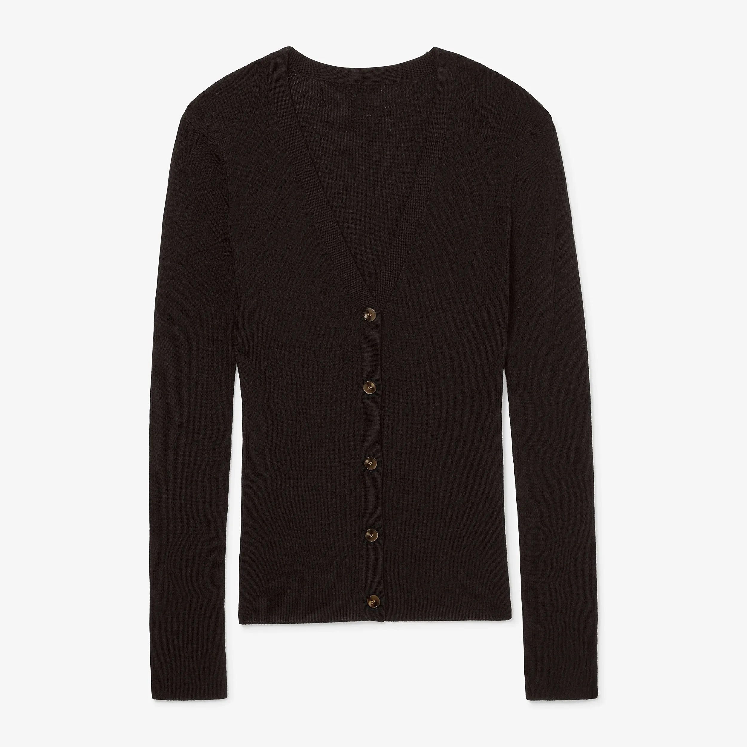 Watson Cardigan - Ribbed Merino  :: Black