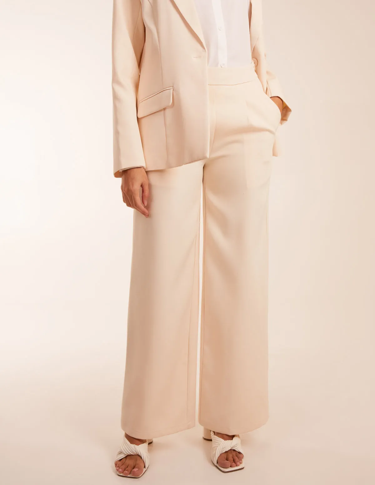 Wide Leg Suit Trousers