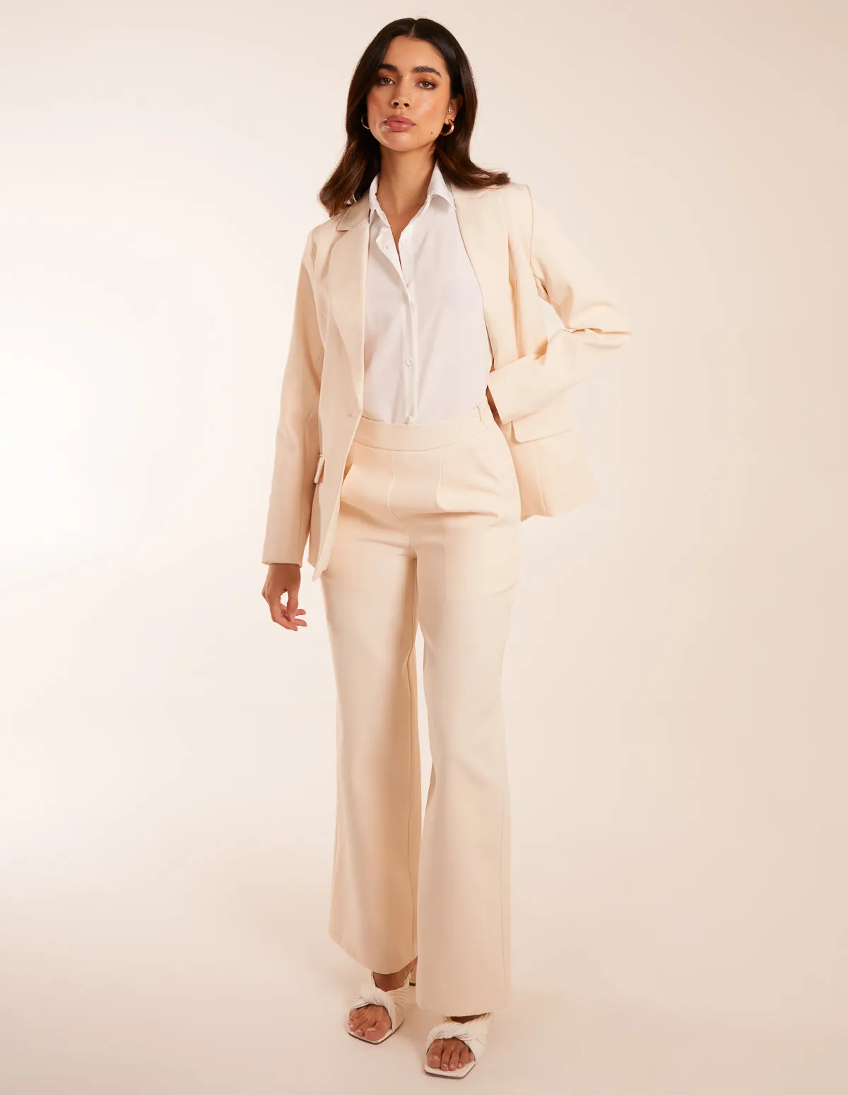 Wide Leg Suit Trousers