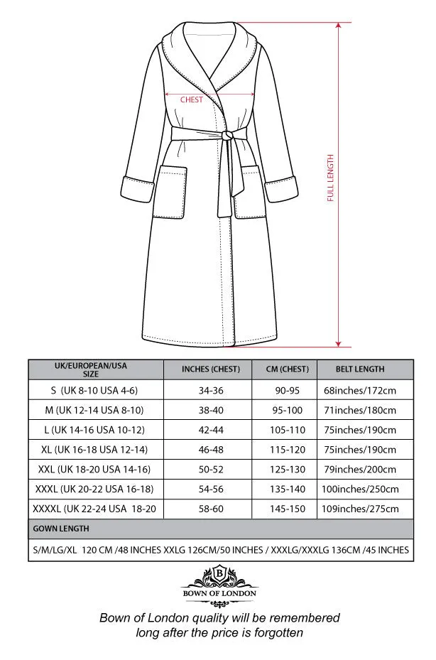 Women's Grey Towelling Bathrobe - Europa