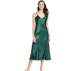 Women's Luxury Long Silk Nightgown Silk Nightdress