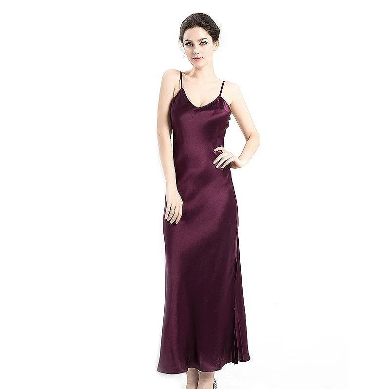 Women's Luxury Long Silk Nightgown Silk Nightdress