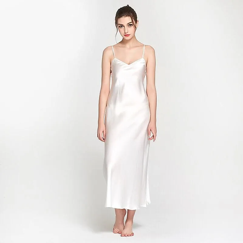 Women's Luxury Long Silk Nightgown Silk Nightdress