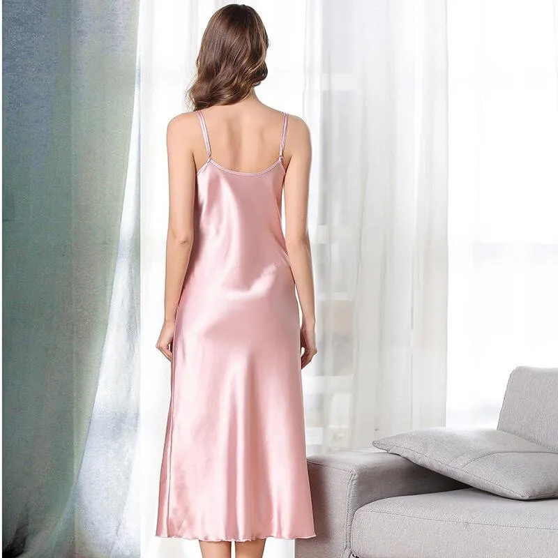 Women's Luxury Long Silk Nightgown Silk Nightdress